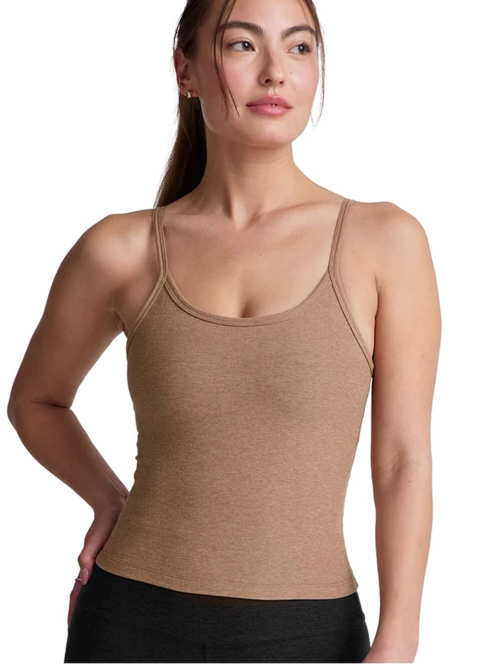 Beyond Yoga spacedye forever tank top sports bra crop Desert Sand Heather